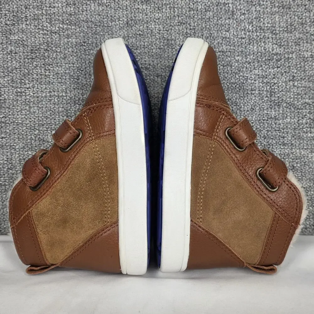 UGG® BABY & KIDS RENNON FAUX‑FUR II SNEAKERS – CHESTNUT – TODDLER SIZE 9
